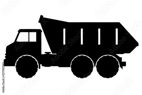 dump truck vinyl ready vector illustration