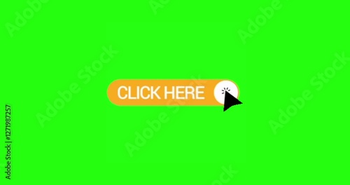 the click here button moves with a green screen background