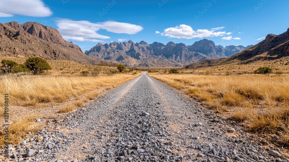 Dusty Road Through Arid Mountains Dusty Road Through Arid Mountains