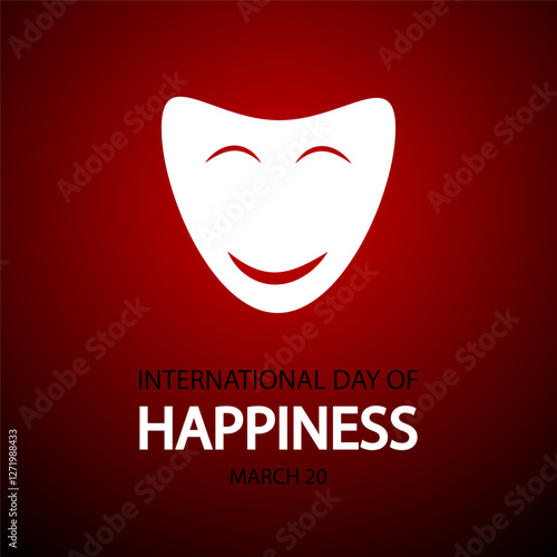 Happiness day mask, vector art illustration.