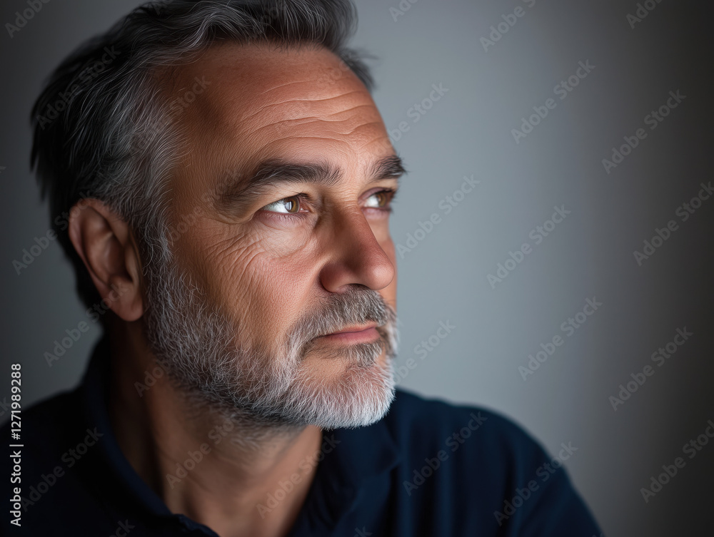 Captivating Portrait of an Adult Man: A Masterful Play of Light and Shadow Revealing Depth, Character, and Emotion in a Compelling Image Captivating Portrait of an Adult Man: A Masterful Play of Light and Shadow Revealing Depth, Character, and Emotion in a Compelling Image