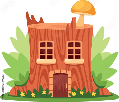 Fairytale house tree stump shape