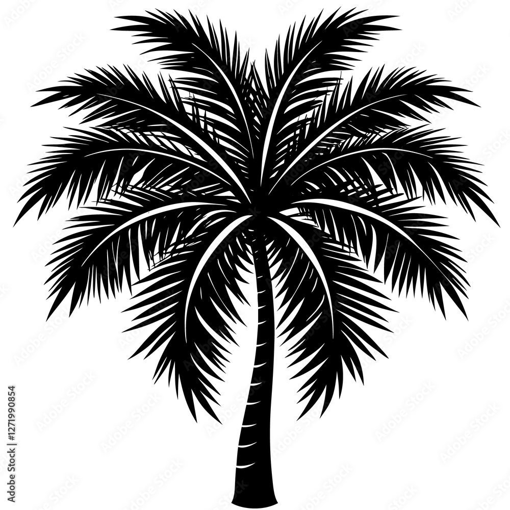 silhouette of palm tree silhouette of palm tree
