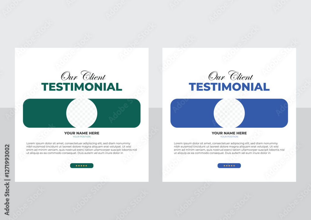 Modern client testimonial design Modern client testimonial design