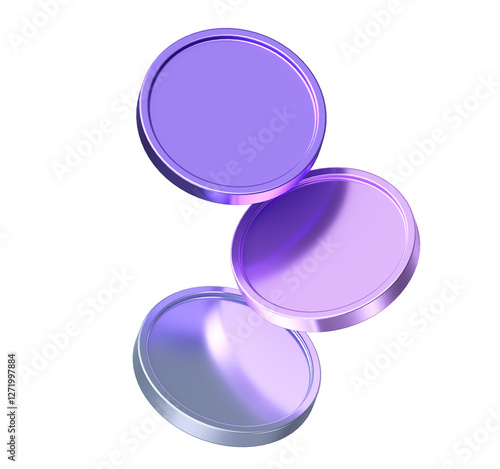 3d rendering of flying coins. simple 3d illustration for business and finance