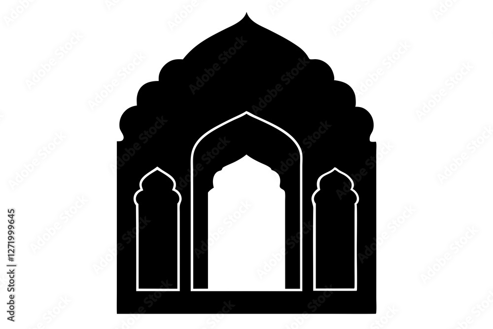 Fototapeta premium silhouette of a mosque