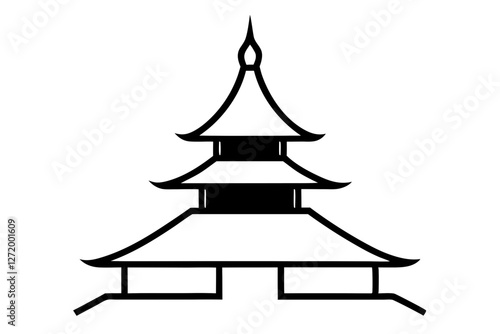 Pagoda silhouette