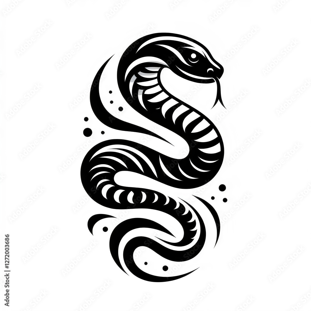 Fototapeta premium abstract snake tattoo, decoration, pattern