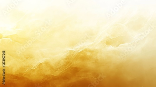 Abstract watercolor cloudscape in varying shades of gold color