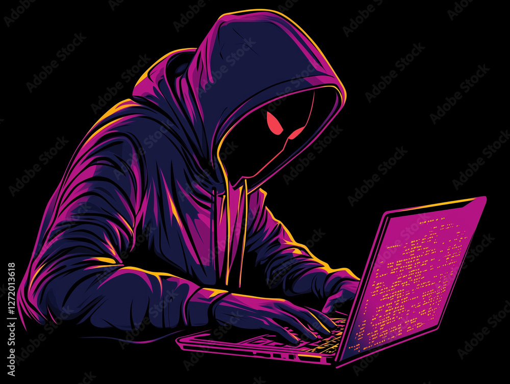 hacker with laptop hacker with laptop
