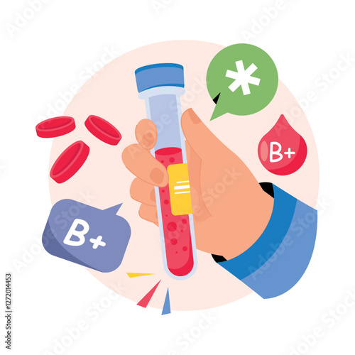 Blood Group Concepts Style illustrations. EPS 10 File stock illustration