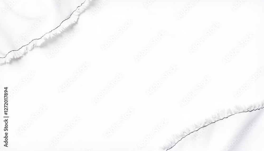 Fototapeta premium Torn white paper edges on blank background with copy space for creative designs