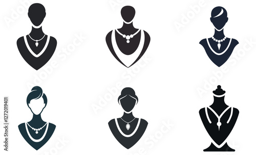 Elegant Jewelry Display Mannequins for Stock Photos