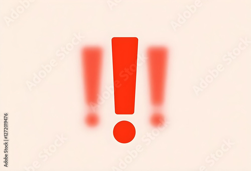 Wallpaper Mural Red Warning Exclamation Mark Icon Signifying Danger or Caution Torontodigital.ca