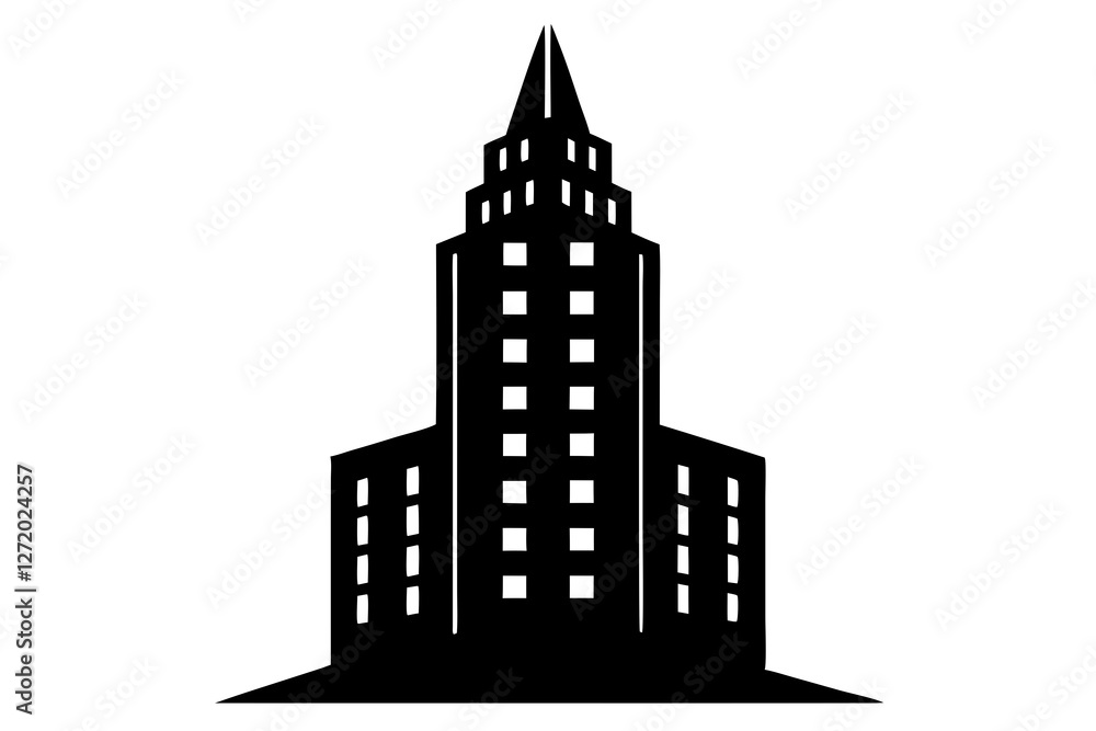 Fototapeta premium silhouette of the tower