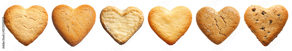 Six Delicious Heart-Shaped Cookies Sweet Treats for Valentines Day Six Delicious Heart-Shaped Cookies Sweet Treats for Valentines Day