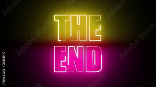 
THE END NEON TITLE ANIMATION