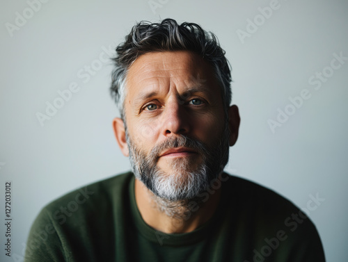 An Intense Portrait of an Adult Man: Capturing Depth, Character, and Emotion Through the Artful Play of Light and Shadow