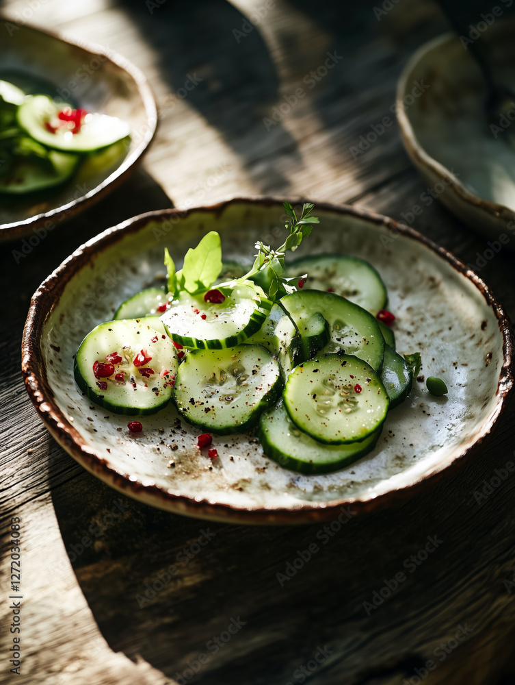 Fresh Cucumber Salad with Herbs and Spices Fresh Cucumber Salad with Herbs and Spices