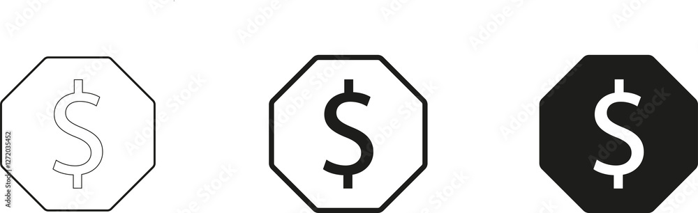 Badge-Dollar interface icon. Dollar icon set vector Badge-Dollar interface icon. Dollar icon set vector