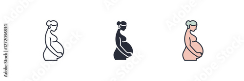 Pregnancy icon. Pregnancy Symbol sign for mobile concept and web design. Vector icon, Logo illustration, Vector graphics