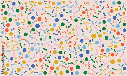 Fun, Colorful Pattern with Circles and Swirls
