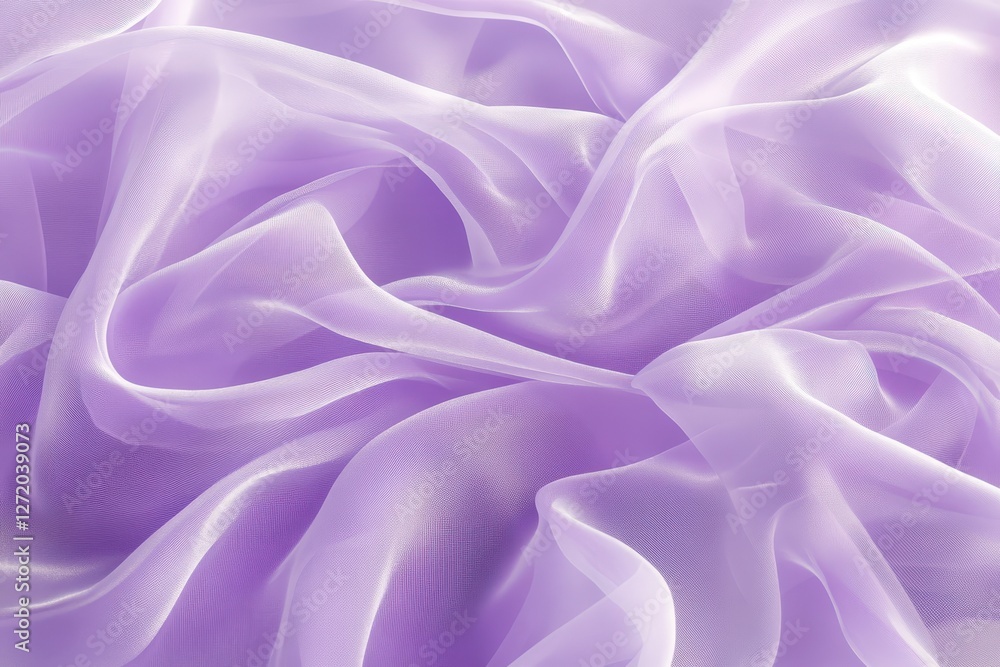 Obraz premium Soft and airy purple fabric creates elegant flowing waves