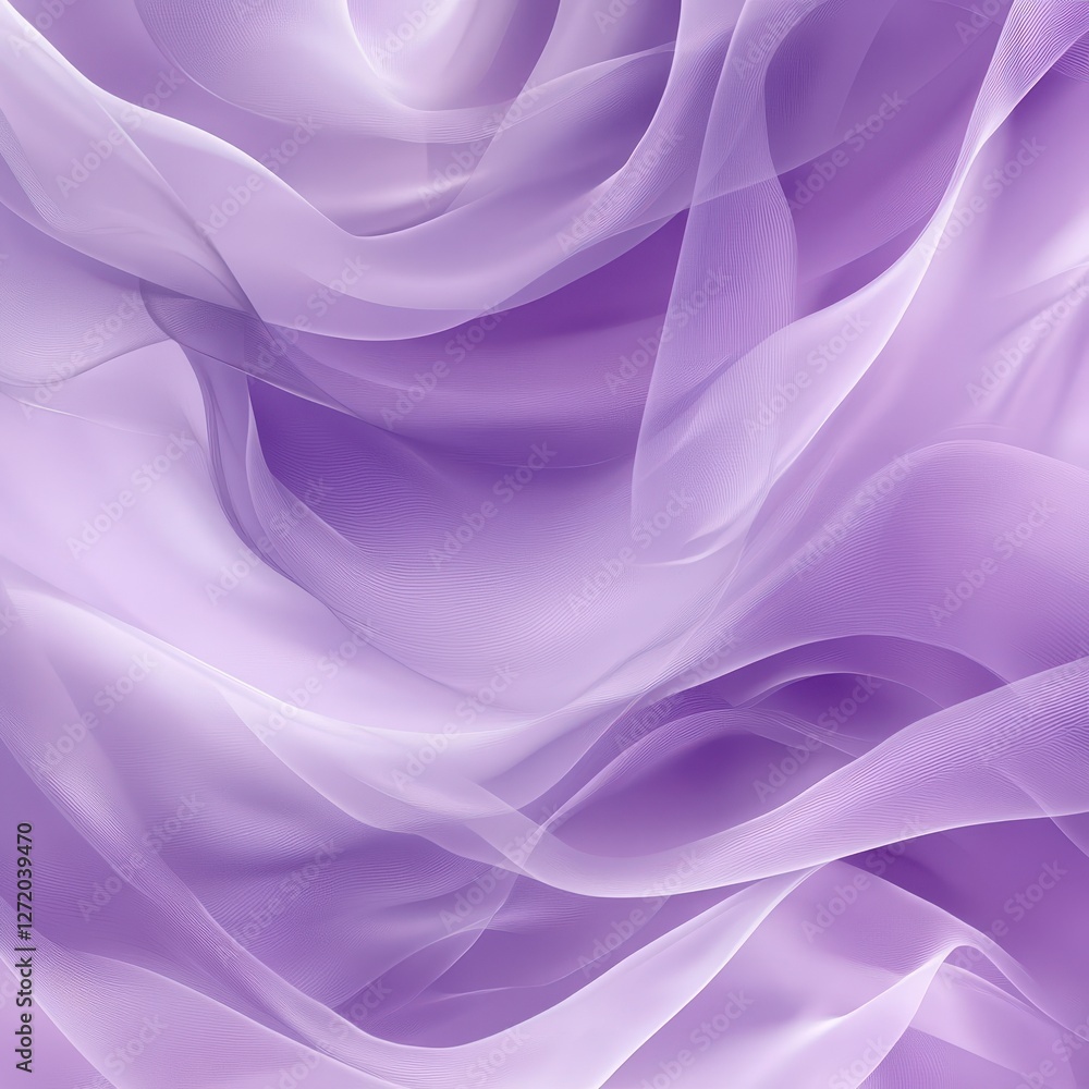 Obraz premium Abstract flowing silk fabric design in shades of lavender