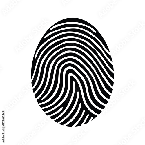 fingerprint on white background