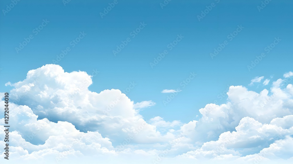 Blue Sky with Puffy White Clouds Blue Sky with Puffy White Clouds