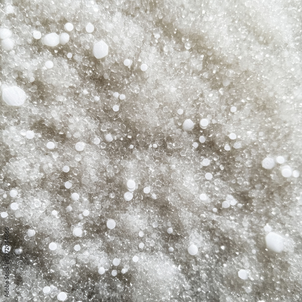 Close-up of sparkling white glitter on a pastel background Close-up of sparkling white glitter on a pastel background