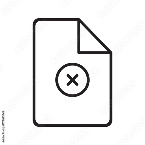 Free Download Cancel file icon. vector image
 - GFXLoad
