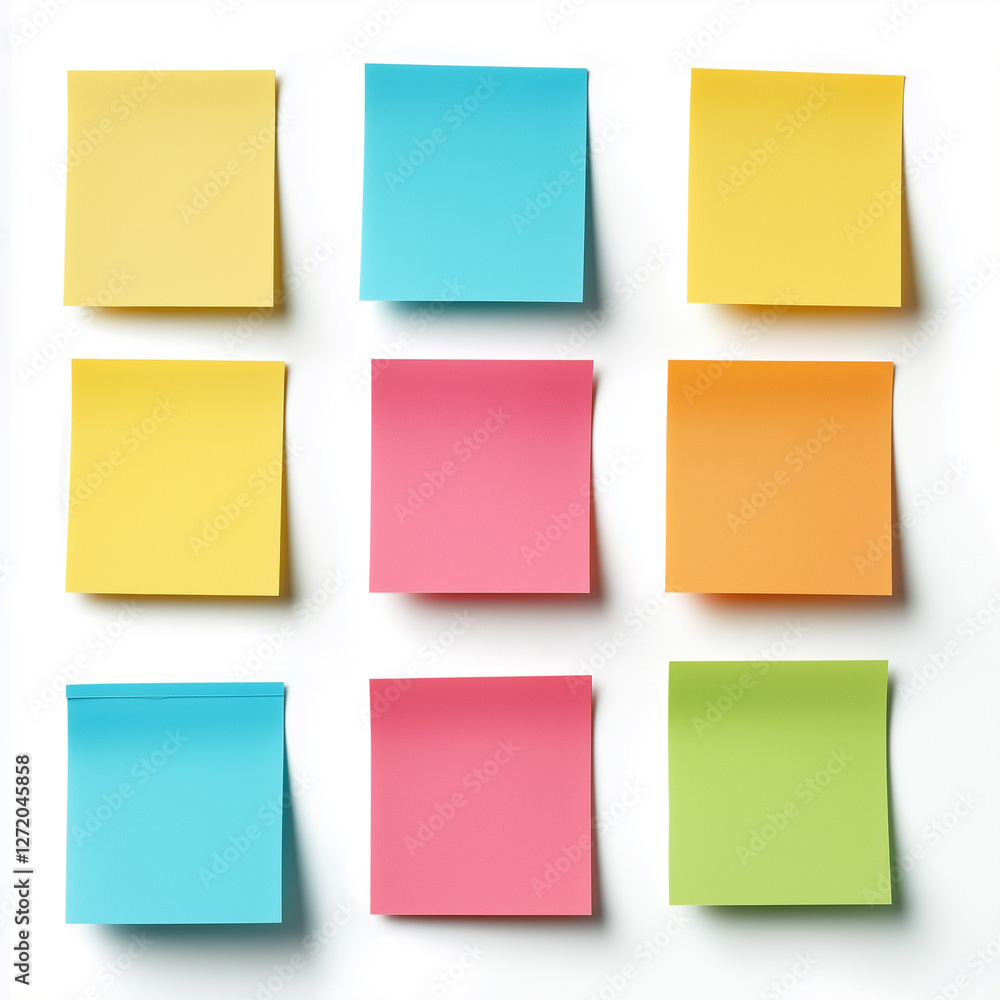 Naklejka premium Sticky notes Isolated on white Background