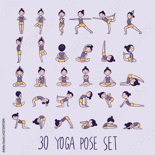 Cute Girl In Yoga Poses