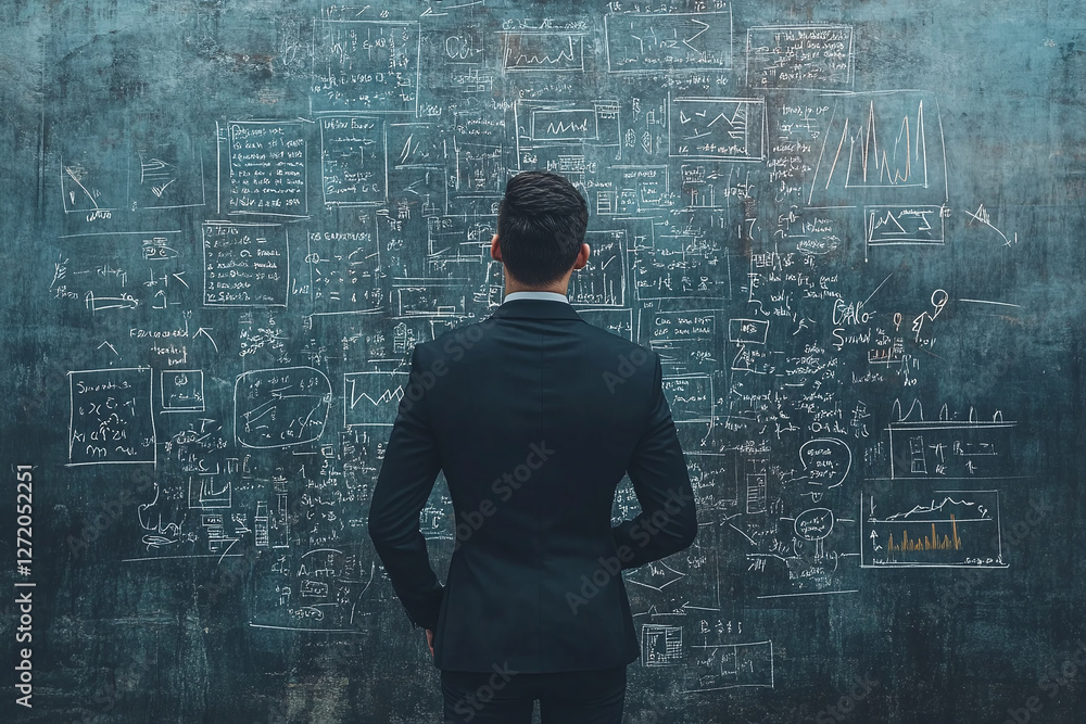 Complexity concept, complex problem solution, confused business man looking for solution, understanding and clarity about complex problem, brainstorm Complexity concept, complex problem solution, confused business man looking for solution, understanding and clarity about complex problem, brainstorm