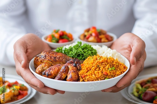 Ramadan Celebration, Festive Food, Family Gatherings, Lanterns, Children, and Spiritual Traditions - Joyful Moments of the Holy Month