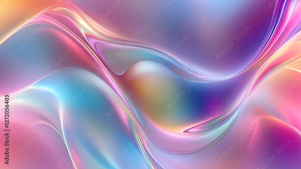 Vibrant abstract fluid art with iridescent pastel waves and gradient colors Vibrant abstract fluid art with iridescent pastel waves and gradient colors