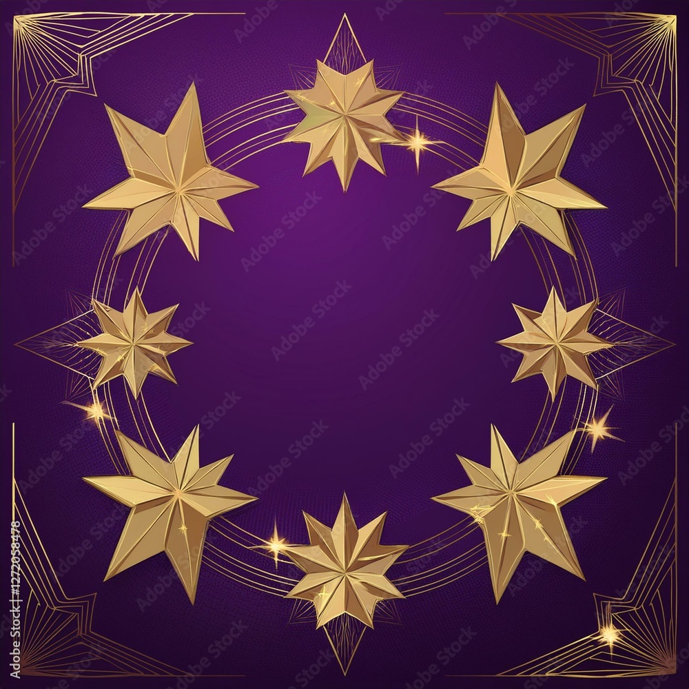 star border frame background with copy space and lighting effect and sparkle star border frame background with copy space and lighting effect and sparkle
