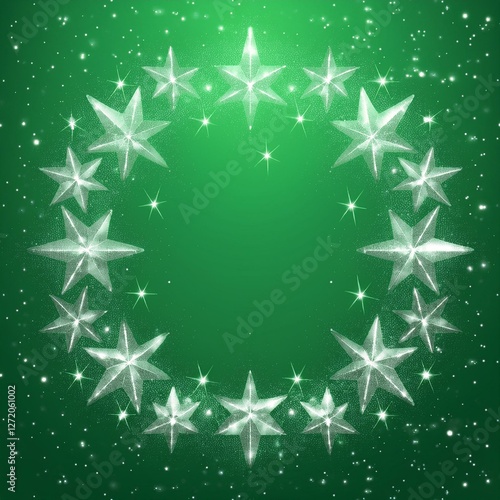 Wallpaper Mural star border frame background with copy space and lighting effect and sparkle Torontodigital.ca