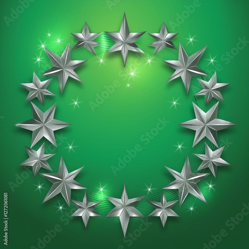 Wallpaper Mural star border frame background with copy space and lighting effect and sparkle Torontodigital.ca