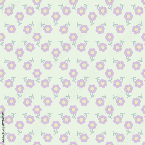 Wallpaper Mural Cute kawaii pastel floral seamless decoration background pattern Torontodigital.ca