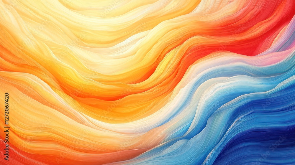 Abstract colorful waves blend, digital art, background texture Abstract colorful waves blend, digital art, background texture