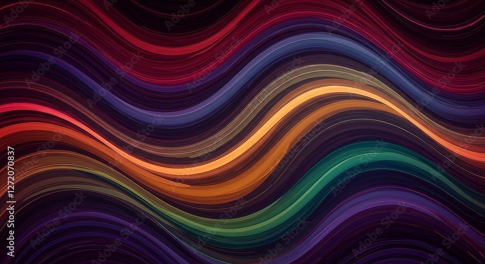 Colorful Wave Abstract Background - Vibrant abstract background featuring multicolored flowing waves, ideal for modern designs Colorful Wave Abstract Background - Vibrant abstract background featuring multicolored flowing waves, ideal for modern designs
