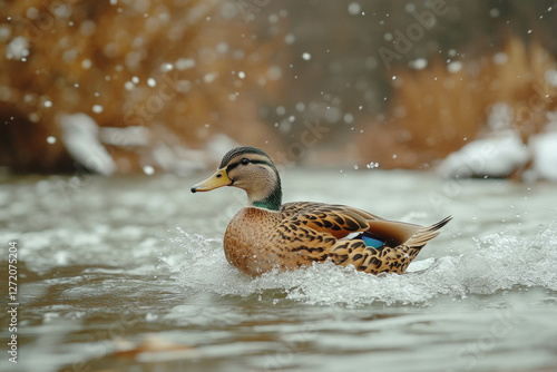 Green Teal Duck