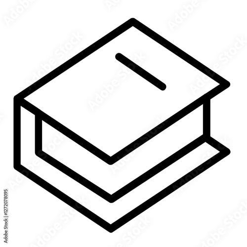Book stack icon illustration representing education and reading in minimalistic design suitable for various projects