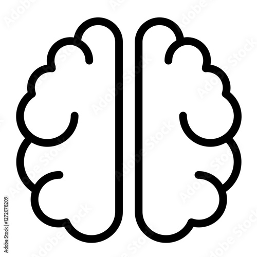 Brain outline illustration showing cognitive functions and neural connections for educational purposes