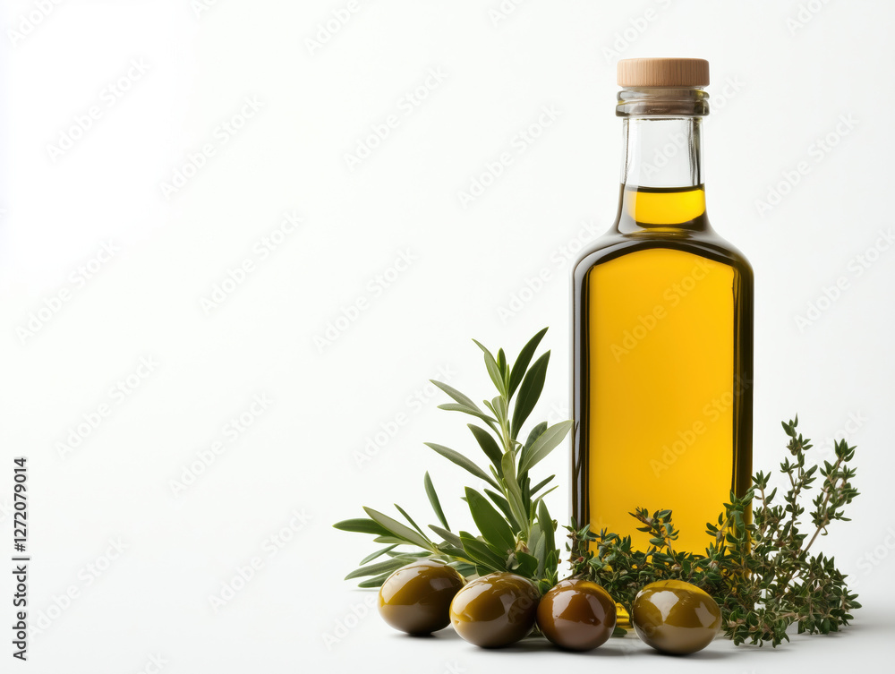 Elevate Your Culinary Experience: A Beautiful Olive Oil Bottle Accompanied by Fresh Olives and Herbs—Ideal for Enhancing Dishes or as a Thoughtful Gift for Food Lovers Elevate Your Culinary Experience: A Beautiful Olive Oil Bottle Accompanied by Fresh Olives and Herbs—Ideal for Enhancing Dishes or as a Thoughtful Gift for Food Lovers