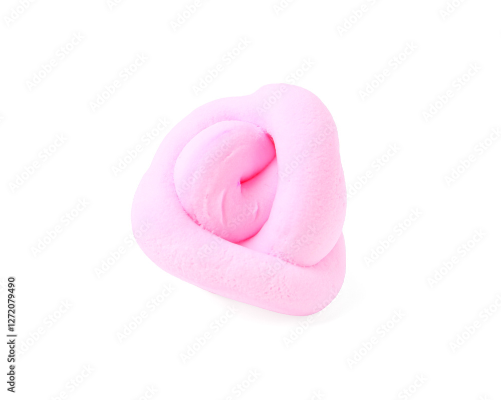 Bright pink play dough isolated on white Bright pink play dough isolated on white