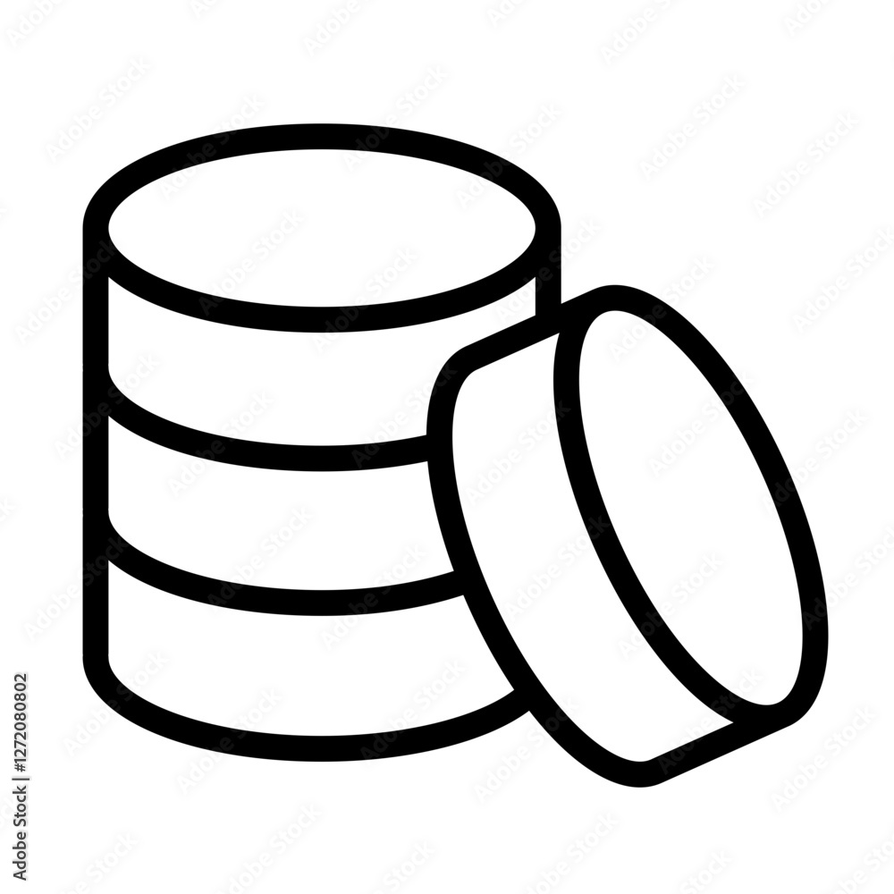 Vector illustration of stacked coins with one coin leaning on the side, symbolizing savings and finance concepts Vector illustration of stacked coins with one coin leaning on the side, symbolizing savings and finance concepts
