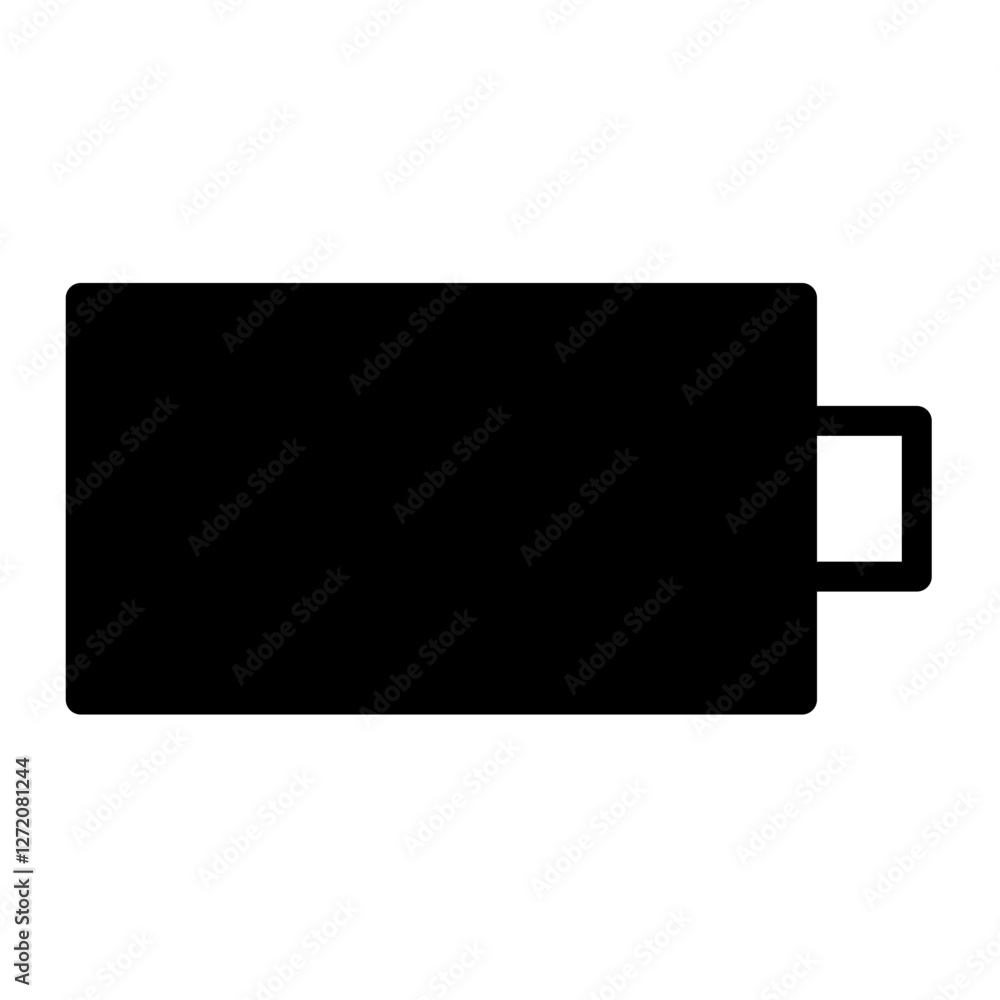 Minimalist line icon representing a portable power bank for charging devices anytime and anywhere Minimalist line icon representing a portable power bank for charging devices anytime and anywhere